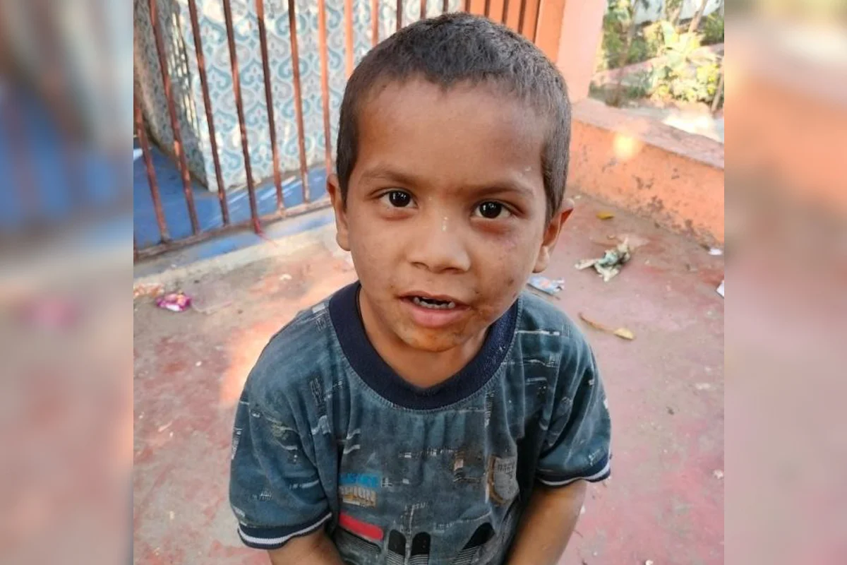 7-year old Pranav started his school